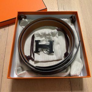 Hermes H belt buckle & reversible leather